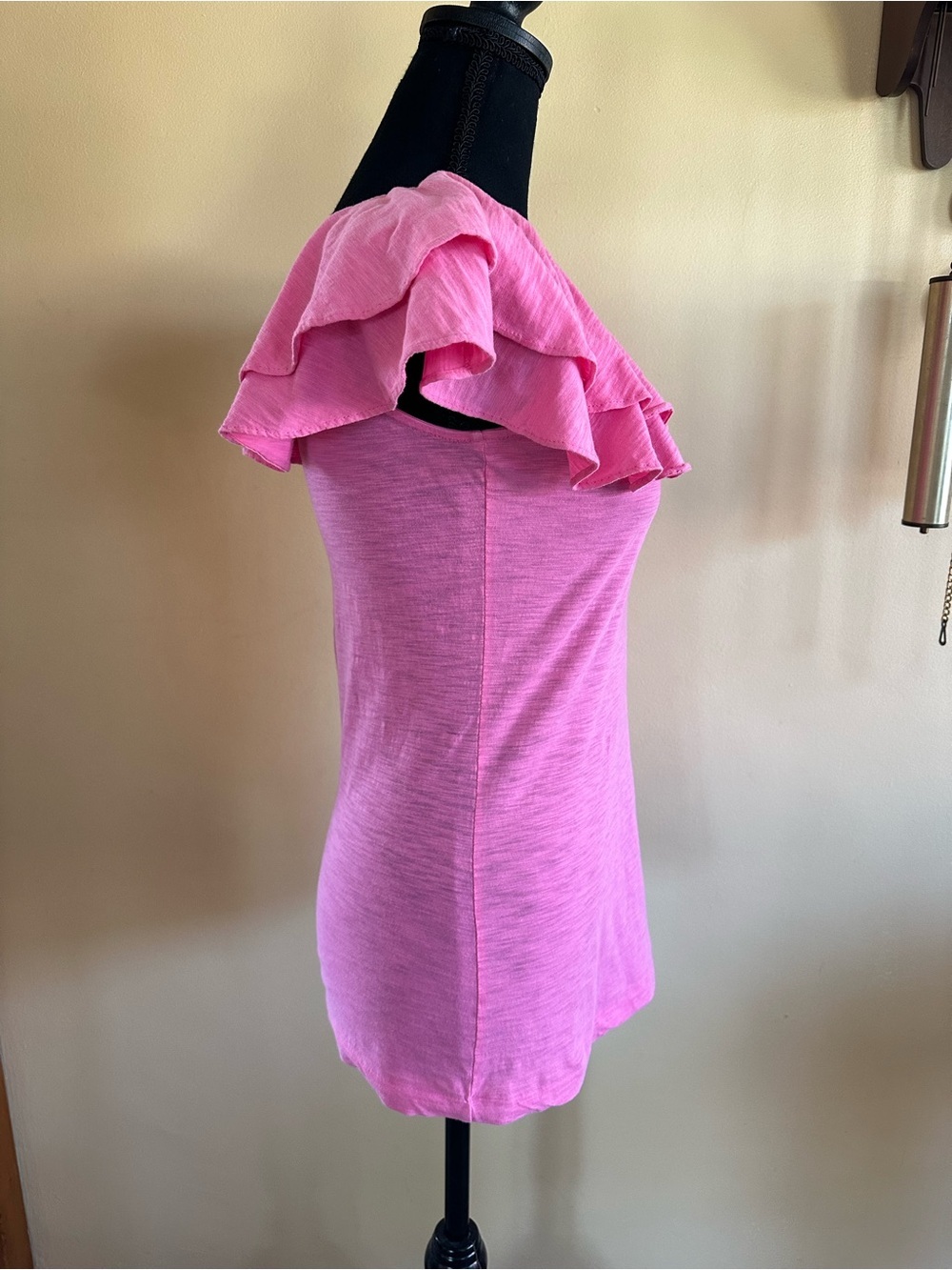 Lilly Pulitzer Wynne Ruffle Tank Cotton Pink Size Small - Picture 5 of 6